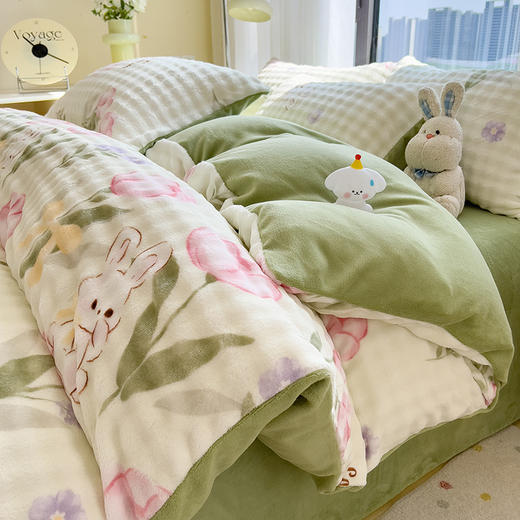 【YW】无忧购ins卡通亲肤舒适保暖牛奶绒柔软四件套（截单后3-5天发货) 商品图10
