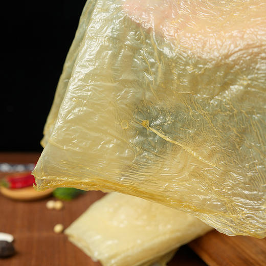 【分销】玉蝉手工豆腐皮250g*2包 配料表干净 每一张都薄若蝉翼x纯手工豆皮豆香味浓郁 口感鲜爽滑 商品图3