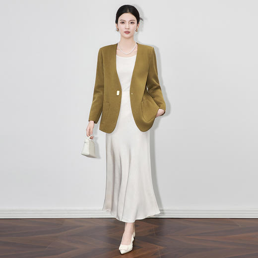 「高货wl」全新升级【铂金会员441/天猫589/差价148】(70015)洛诗琳法式小众设计感西装2025秋季新款休闲宽松通勤外套 商品图1