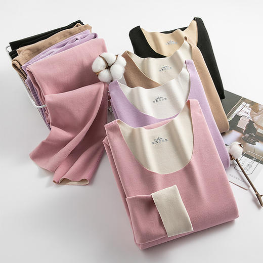 光感沸腾生姜贴片保暖内衣、秋衣秋裤套装、德绒发热无痕保暖内衣、秋冬季上衣裤子 商品图4