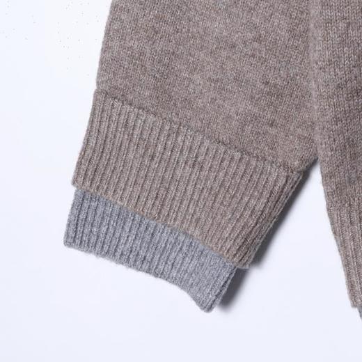 2152SDSA男士秋冬新款痞帅男装极简风撞色翻领假两件针织毛衣百搭时尚 商品图4