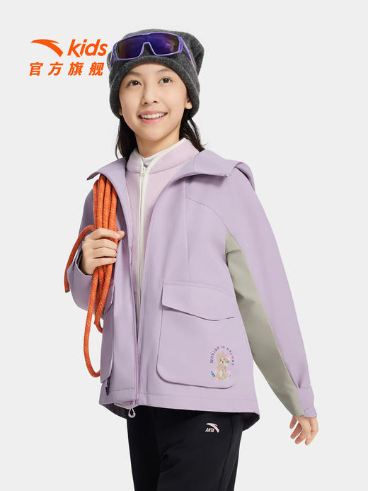 安踏儿童外套女大童2025秋冬运动外套WWF两件套上衣362546601N 商品图0