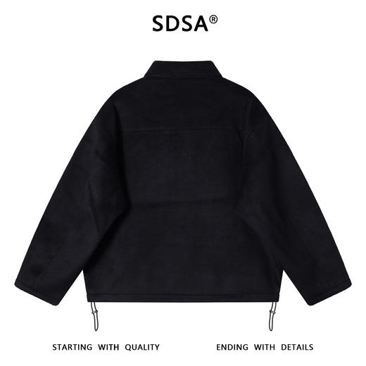 SDSA秋冬新款痞帅男装韩版纯色polo领针织卫衣下摆松紧设计百搭 商品图4