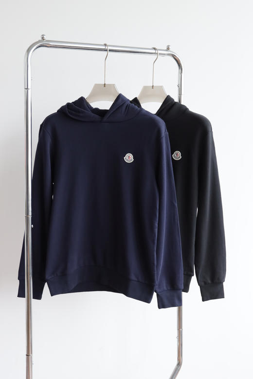 M0NC1ER 萌口 纯色徽标贴片连帽套头卫衣 WY916 商品图3