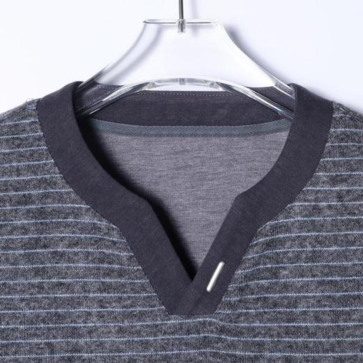 53111SDSA男士秋冬新款痞帅男装拼接撞色条纹领卫衣百搭时尚套头上衣 商品图2