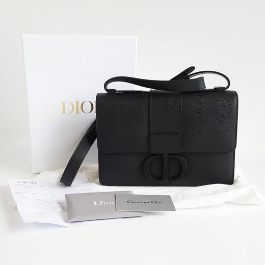【98新未使用】Dior迪奥中号so black磨砂黑蒙田30单肩包300925TB17 现售价：8700 商品图1