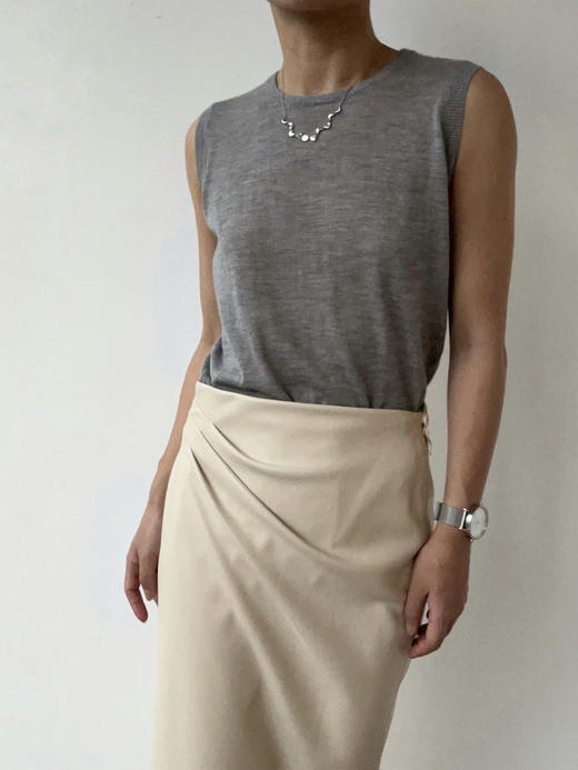 Puree｜#1981 Petite Vest 精纺羊绒背心 [  黄 / 灰 / 蓝 / 米粉 ] 商品图1