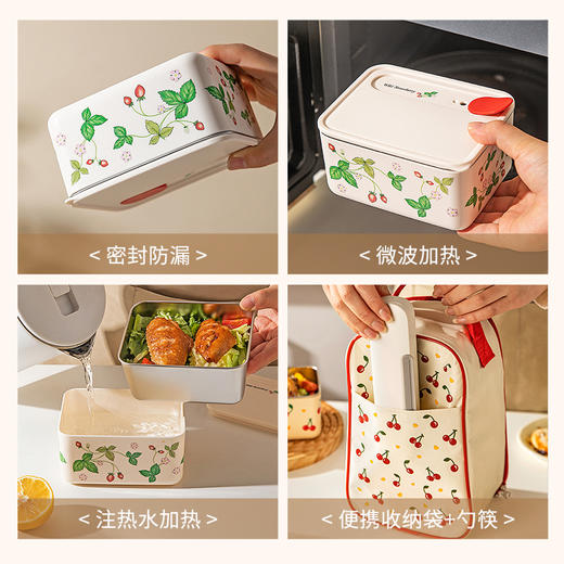 摩登主妇316L不锈钢保温饭盒微波炉加热便当盒上班族2025新款餐盒 商品图2