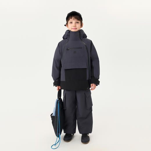 【无氟防泼水】马克珍妮男童防寒防风雪加厚工装羽绒裤2025年冬装新款551632 商品图3