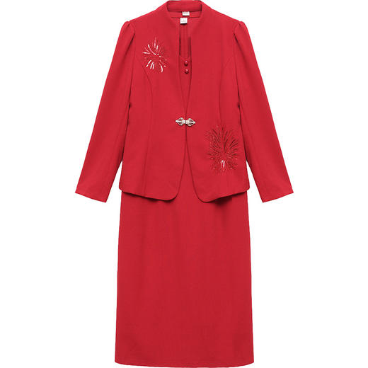 QYM 1315C522-Y气质套装二件套修身礼服裙 商品图4