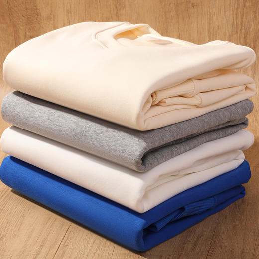 56%棉 马卡龙加绒圆领男女卫衣   A-5556 商品图11