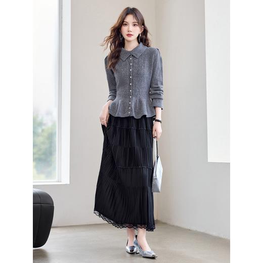 法式软糯针织毛衣半身裙两件套，复古日系设计感两件套HR-618 商品图2