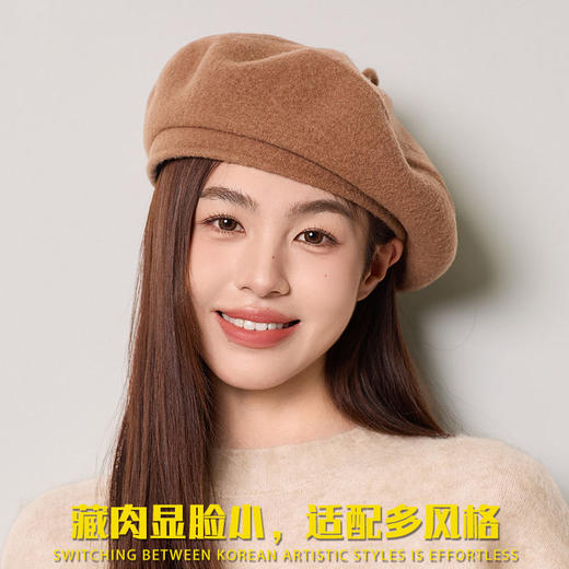 雀说 复古文艺优雅贝雷帽画家帽A10339 商品图2