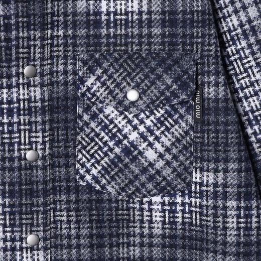 SDSA男士秋冬新款痞帅男装韩版休闲扎染格子纽扣翻领长袖衬衫百搭 商品图2