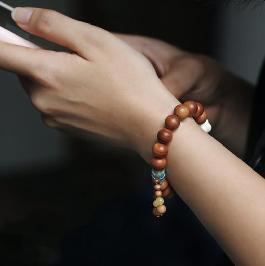 【青山特惠】10mm16颗 黑肉老山檀香原创【桐玲】手串 y39 商品图8