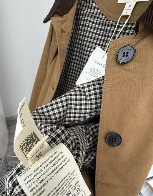 【开放日忙 秒杀价已调 直接拍】小禾 英国皇室打猎装元素 高密斜纹棉夹克 巴恩风短外套 商品图11