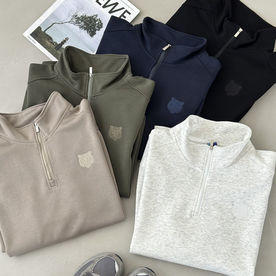 入秋必备‼️【也外男士虎头半拉链卫衣】经典虎头元素，重磅320g华棉复合牛奶丝 商品图1