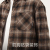 gxg.jeans男装 咖色格纹美式复古宽松长袖衬衫外套男 25年秋热卖 商品缩略图4