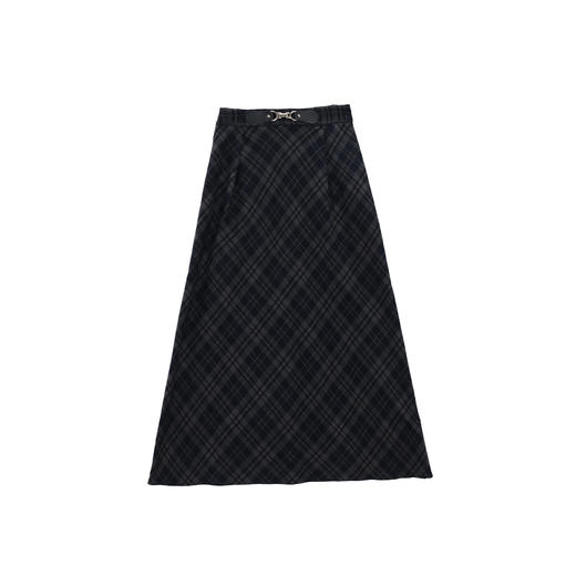 鹿向南「伦艺预科生」韩系学院风设计感女秋季假两件上衣半裙套装 商品图3