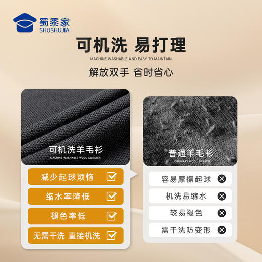 【实付满399送保温杯】【可机洗双股保暖polo领毛衣】含绵羊毛保暖毛衫通勤休闲打底衫MT502 商品图5