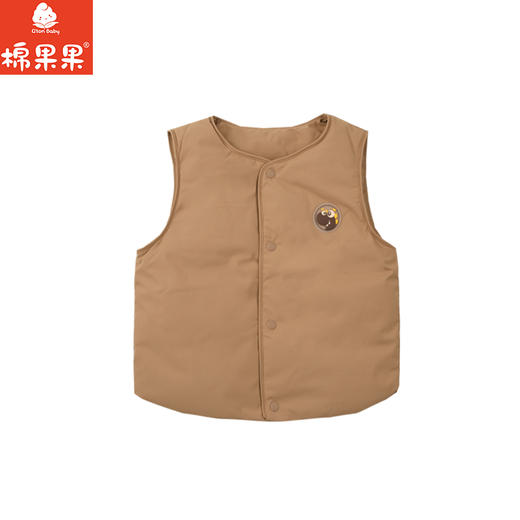 棉果果冬季新品男童女童涤丝纺羽绒保暖加厚白鹅绒羽绒马甲M402171925619 商品图1