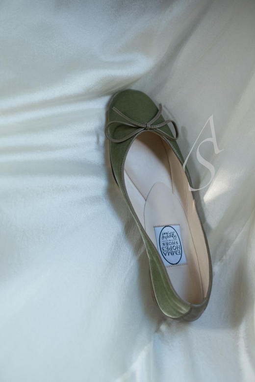 Emma Hope 25AW 宝石蓝/牛油果绿天鹅绒浅口芭蕾鞋 商品图12