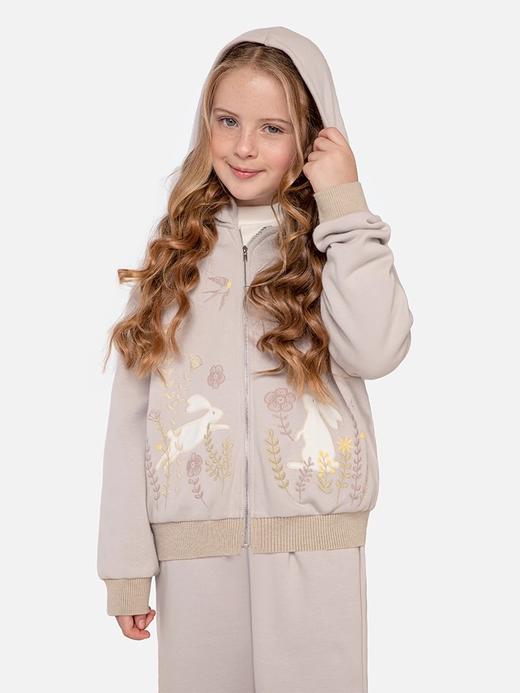 【春上新】8楼 LYNN&MILO琳麦罗咖色兔子绣花开口卫衣套装 商品图1