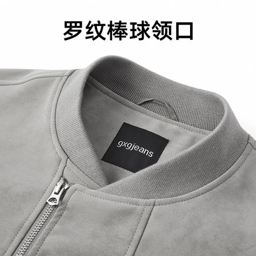 gxg.jeans男装 PU皮时尚休闲宽松棒球领飞行员夹克外套25秋热卖 商品图3