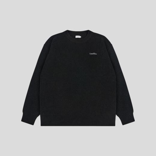 GOODBAI 宽松圆领含绵羊毛多色logo印花毛衣 商品图3