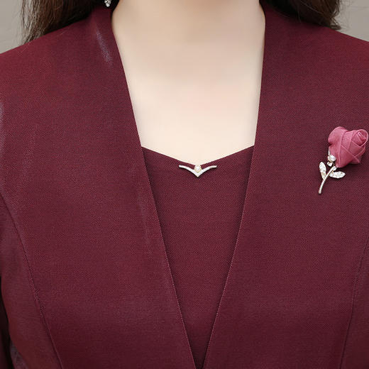 QYM 1315C516-Y时尚优雅连衣裙外搭两件套连衣裙+外套 商品图3