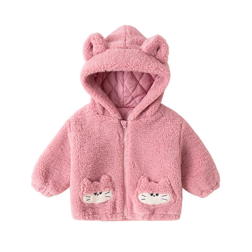 【清仓】嘟嘟家儿童男童女宝冬季毛绒外套D4DWT010 商品图4