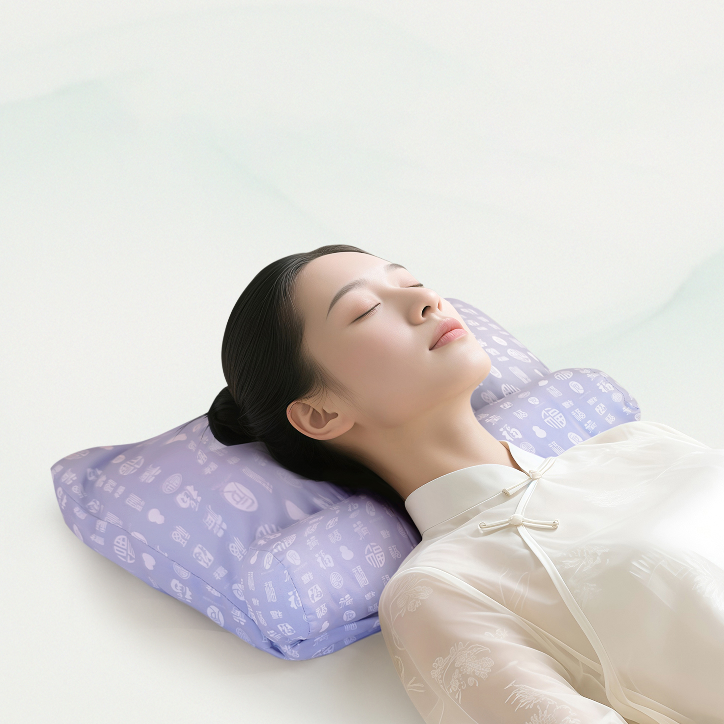 【赠合香珠重力眼罩1个】后辰 二合一护颈合香枕 翻身不压脸