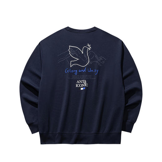 安踏套头卫衣男士2025秋季新款宽松长袖休闲上衣运动服152538706 商品图1