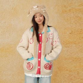 休闲翻领设计款针织开衫-纪念日百货门店同款166547209