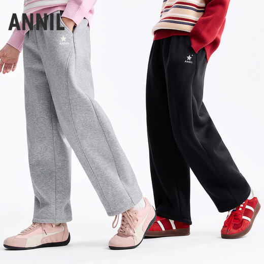 男女童全腰针织夹裤冬季新款安奈儿童装EM546609 商品图1