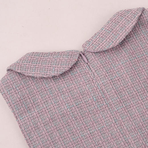 棉果果冬季新品女童巴厘纱丁香紫背心连衣裙小香风背心裙M422702425733 商品图6