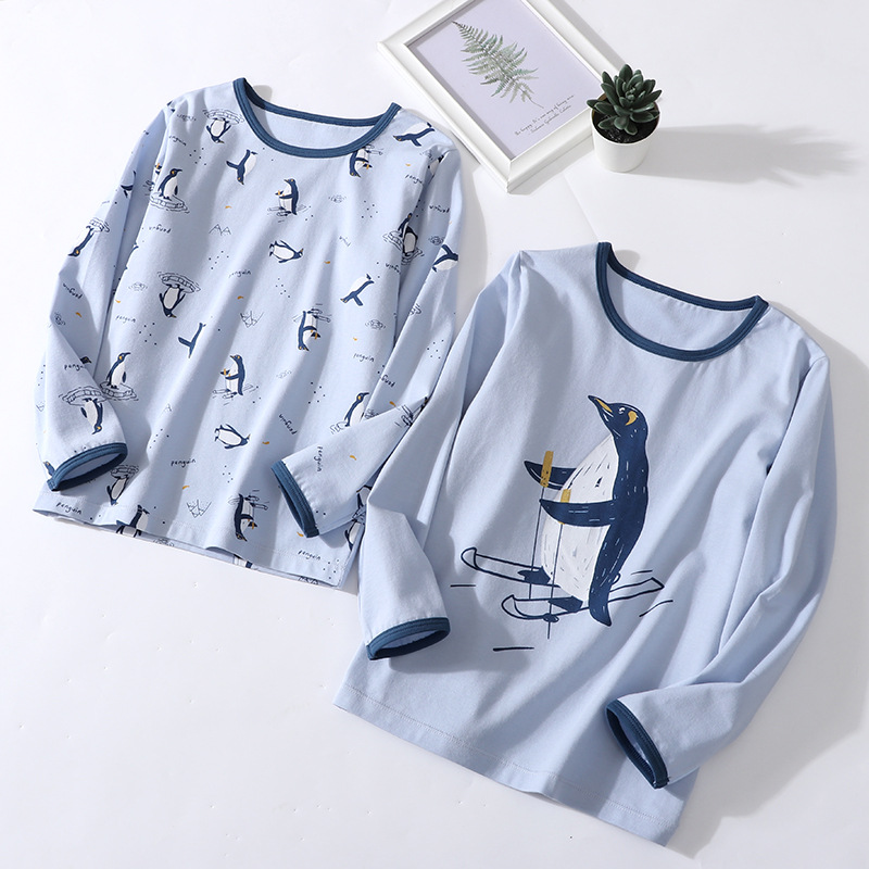 100-150莱卡棉 儿童长袖打底衫透气吸汗两件组