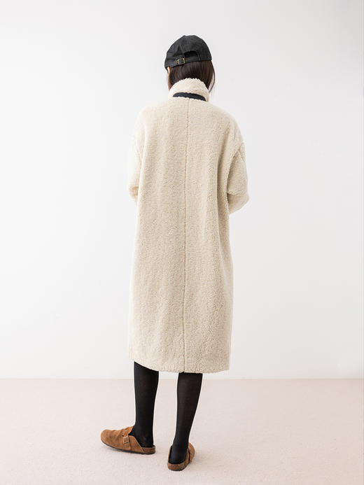 COCO ZONE 高级感撞色拼接女士外套气质长款上衣CC1C1952 商品图1