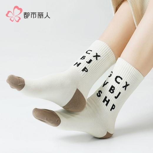 都市丽人袜子女士袜子精梳棉女袜子女中筒袜LCHDH1 商品图0