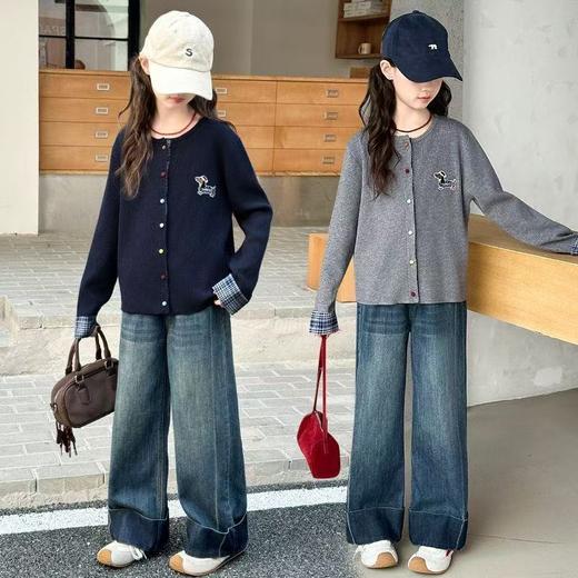 宸之昊女童毛衣2025新款春秋款儿童洋气针织衫中大童装女孩秋季打底上衣★ 商品图3