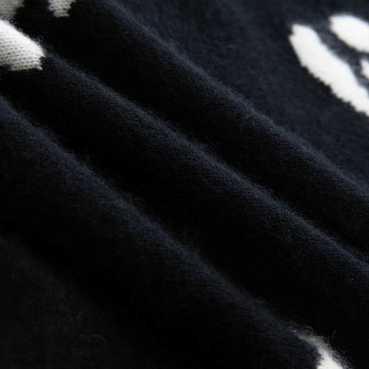 100山羊绒圆领宽松针织羊绒开衫上衣 商品图4