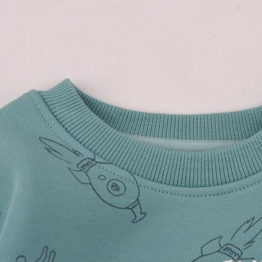 棉果果冬季新品男童复合奥利绒保暖加绒满印套头卫衣M412180425750 商品图3