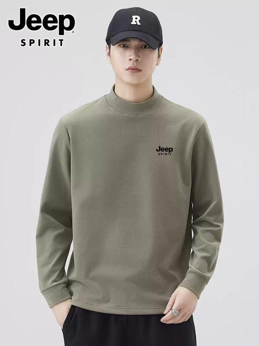 JEEPSPIRIT男士秋冬半高领双面德绒发热衣，一秒升温，温暖过冬 商品图1