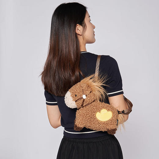 大英博物馆 新年系列 马上有钱 羊羔毛手机包斜挎包 商品图1