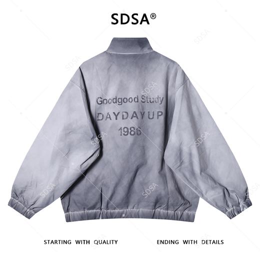 25122SDSA男士秋冬新款痞帅男装美式扎染印花字母拉链立领夹克外套百搭 商品图4