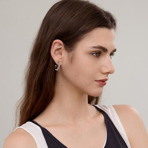 ARSIS 丨 流光系列 粼境波纹耳环 商品图5