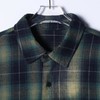 25008SDSA秋冬新款痞帅男装韩版流苏扎染格纹纽扣翻领长袖衬衫百搭衬衣 商品缩略图2