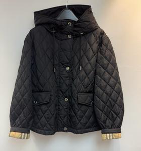 女款菱格连帽棉外套007