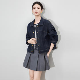 「高货wl」全新升级【铂金会员367/天猫499/差价132】(92430)洛诗琳新款复古摩登牛仔外套2025秋季气质时髦休闲短外套