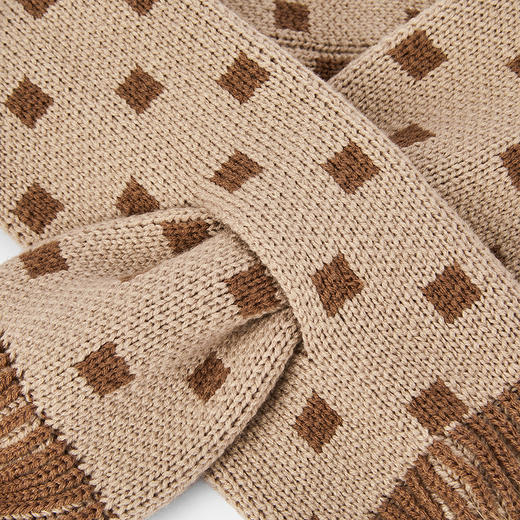 【商场同款】巴拉巴拉儿童围巾男童女童交叉针织围巾毛球时尚可爱 商品图3